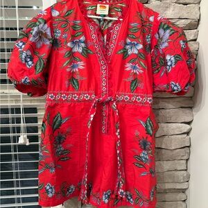 FARM Rio Red Floral Jumpsuit